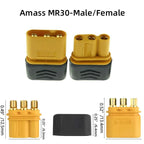 10Pcs Amass MR30 Male Female DC Motor Plug Three Hole Connector