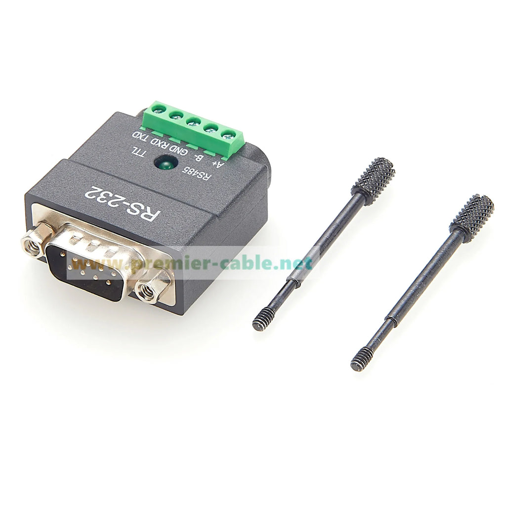 2 In 1 RS232 to RS485/TTL Serial Converter DB9 Male to 5Pin Screw Terminal Block RS232 to 3.3V/5V Interface Signal Adapter