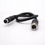 Mini Din Electrical Plug Connector 6 Pin To GX12 4 Pin Straight Male Injection Cable PVC 22AWG 300mm