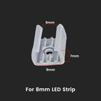 LED Strip Fix Clips Holder Connector Accessories For Fixing 2835 Neon Light 6mm 8mm 12mm 15mm 220V Flexible COB Plastic Buckle