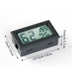 Mini Digital Hygrometer Gauge Thermometer, LCD Temperature Humidity Meter for Humidors Greenhouse Jars Grow Tent Box Garden
