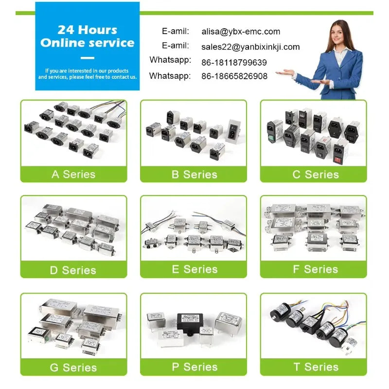 Three-phase EMI filter, 380V/520V power line filter, motor RFI filter