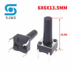 20/50PCS 6X6 6X6X5mm DIP 4Pin Tactile Micro Push Button Switch 6*6*4.3/5/6/7/8/9/10/11/12/13MM Micro Touch Button Power Switches