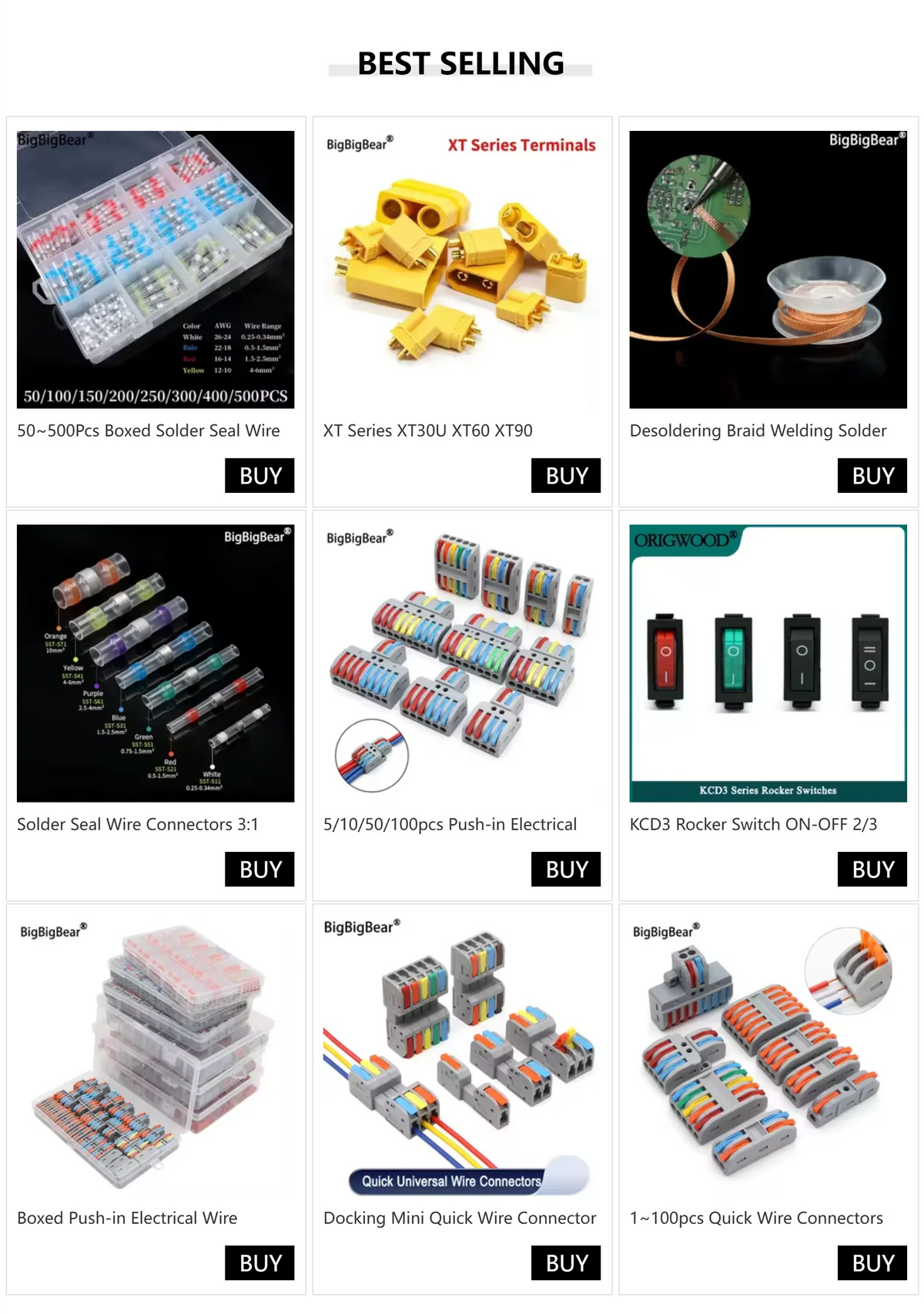 Solder Seal Wire Connectors 3:1 Shrinkage Rate Waterproof Electrical Cable Terminals Heat Shrink Tube Electrical Butt Splice