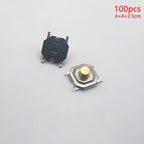 100pcs Tactile Switches 5.2x5.2 Smd Push Button 4*4*1.5mm/1.6/1.7/1.8/1.9/2/2.5/3/3.5/4/4.5/5/6/7/8/9 12V Copper Head Self-reset
