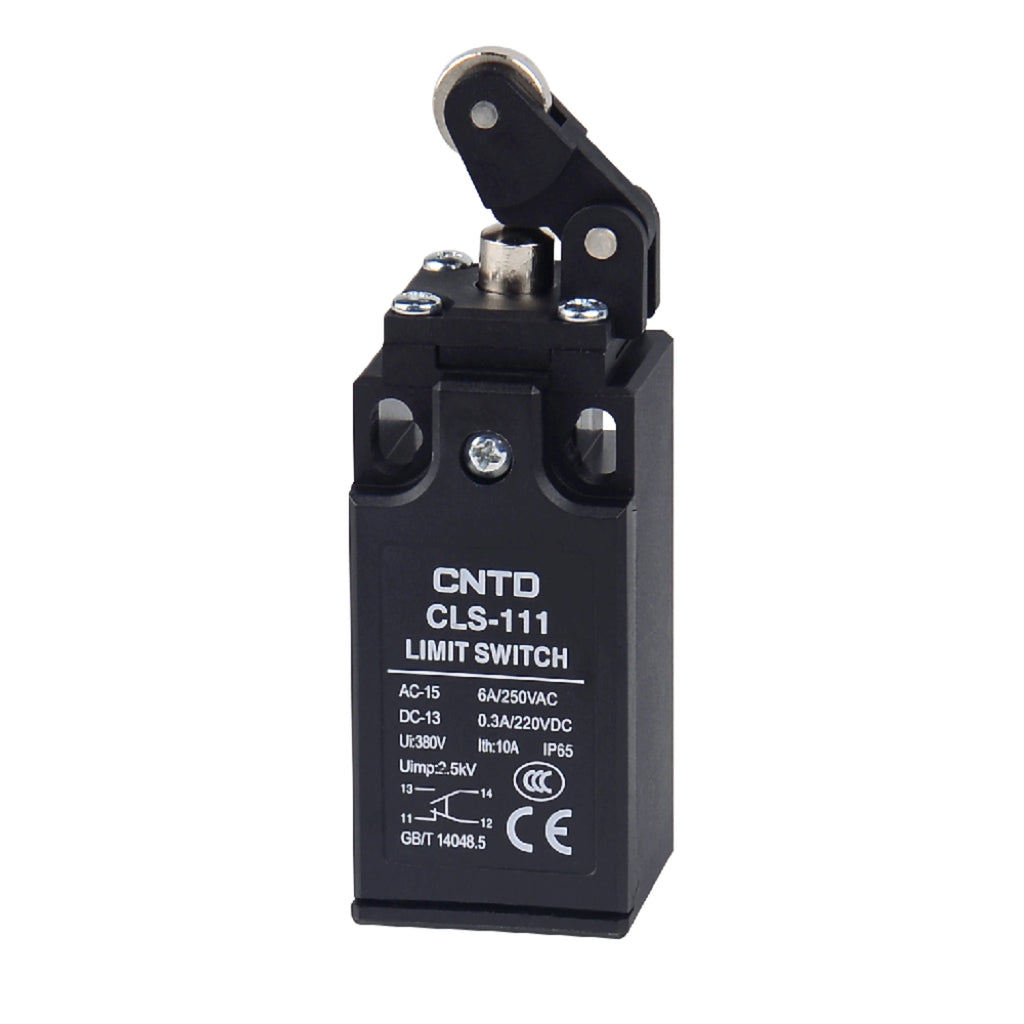 CNTD CLS-111 Limit Switch Left Horizontal Cantilever Roller 1NO/1NC IP65 Waterproof Oilproof Dual Circuit 6A 250VAC 0.3A 220VDC