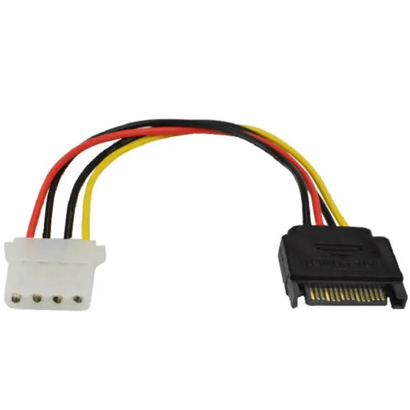 SATA Power Cable Serial SATA 15pin Female to Molex IDE 4pin Female Power Supply for HDD Power Cable