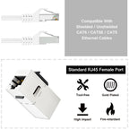 ZoeRax 2pcs Cat7 Cat6a Cat6 Cat5e Keystone Coupler, RJ45 Keystone Jack Inline Coupler Sheilded RJ45 8P8C up to 10Gbps