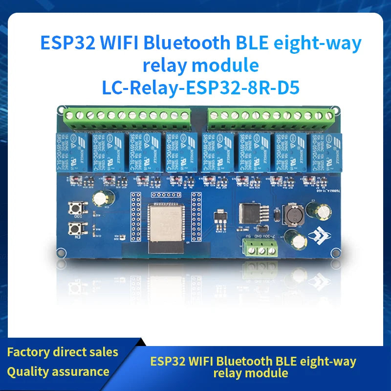 ESP8266 / ESP32 WIFI 8 Channel Relay Module Esp-12F / ESP32 Development Board DC 5V / 7-28V