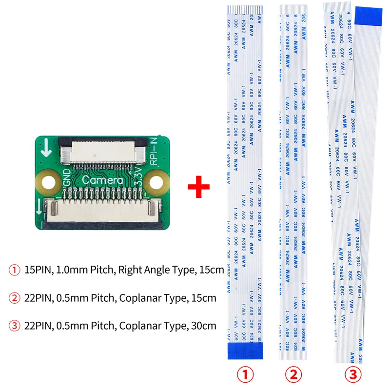 Applicable For Raspberry Pi 5 DSI Display Cable And CSI Camera Cable Adapter Board 15Pin To 22Pin Enhanced Signal Transmission