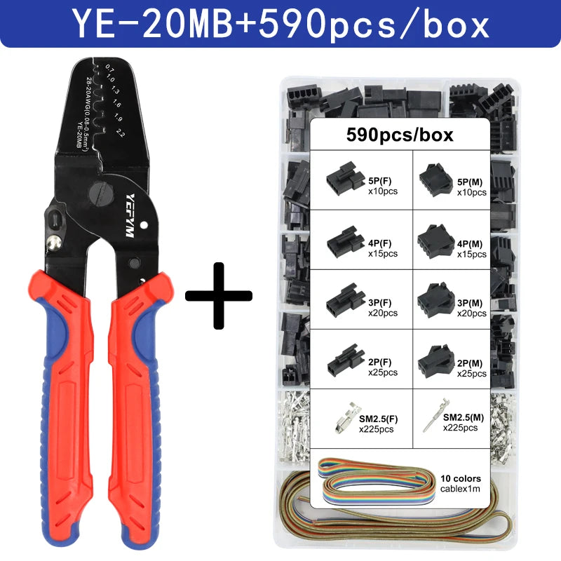 SH1.0/ZH1.5/PH2.0/XH2.54/SM2.54/2510/VH3.96/5557/5559 Molex Tyco JST Spade Terminals Pliers YE-12MB/20MB Crimping Tools YEFYM