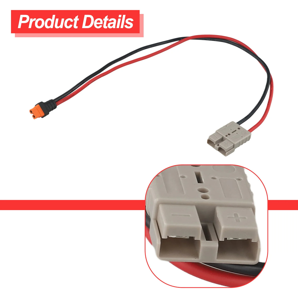 1 X 50A 10AWG Adapter Cable For Andersons To XT60i Connector Portable Powers Station Adapter Cable Tool Accessorie Adapter Cable