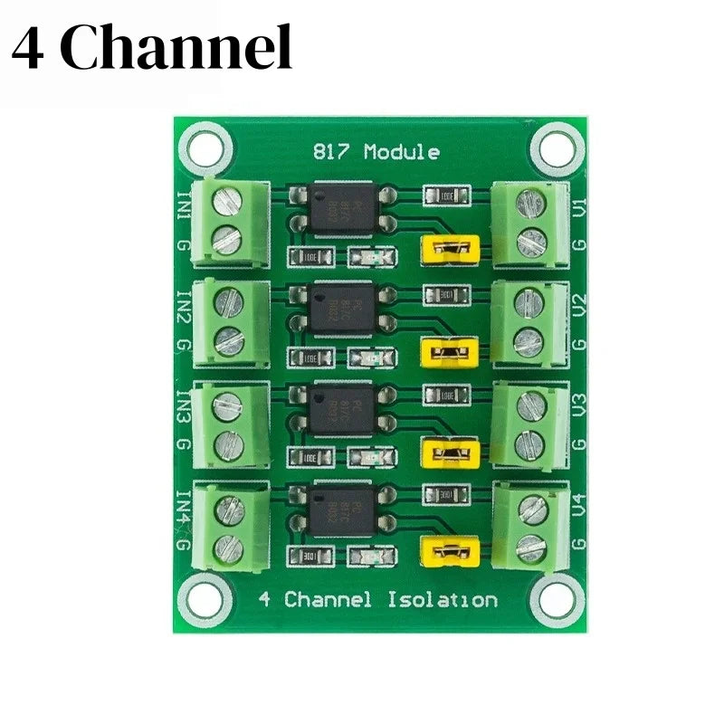 PC817 2/4/8 Channel Optocoupler Isolation Board Voltage Converter Adapter Module 3.6-30V Driver Photoelectric Isolated Module