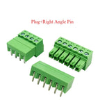 10PCS/Pairs 2EDG 15EDG 3.5MM 3.81MM  PCB Screw Terminal Block Connector Pulg  Header Socket  Green Phoenix Terminal Block 2-24P