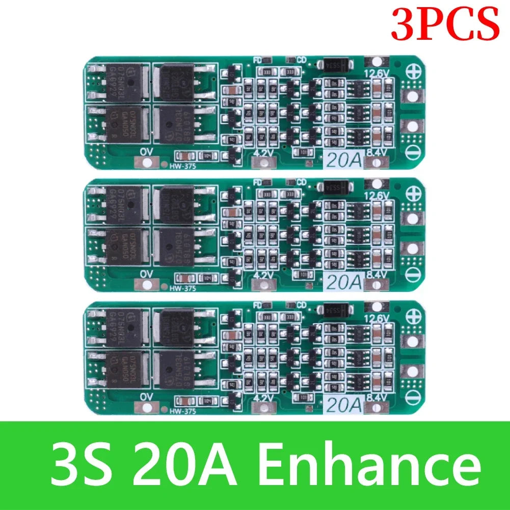BMS 3S/4S 5A 10A 20A 25A 40A 60A Li-ion Lithium Battery Charger Protection Board 18650 For Drill Motor 12V with Enhance/Balance
