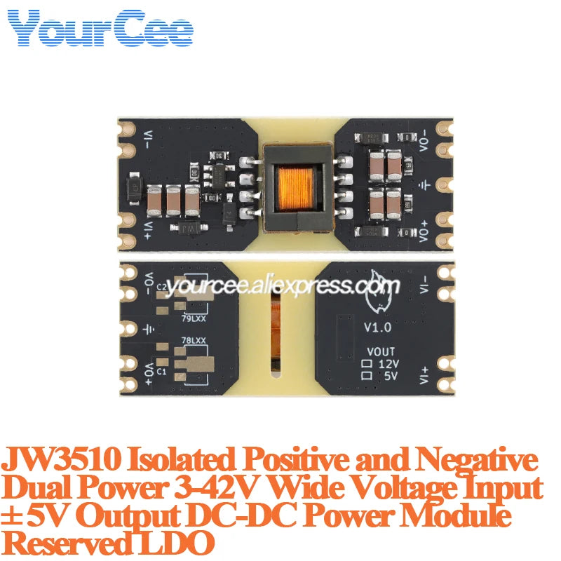 10pcs/1pc XC5015 JW3510 XC7010 Isolated Power Supply Module DC-DC Wide Voltage 9-42V to 5V 12V ±5V ±12V Output Reserved LDO