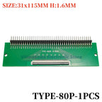 1PCS FFC/FPC Conversion Board 0.5mm Pitch Connector 2.54MM Double Row Bending Pins 4/10/12/14/15/16/18/22/24/26/30/34/40/50/60P