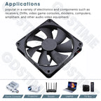 Gdstime 140mm Fan 24V 12V 5V Cooler 140*25MM Case CPU Fan 14025 Radiator Fan for Home Mechanical Equipment,Humidifiers Cooling