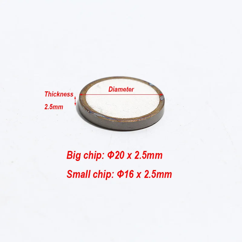 PTC Starter Thermistor Chips Φ16x2.5mm Φ20x2.5mm for Refrigerator Freezer Compressor 4.7Ω 12Ω 15Ω 22Ω 33Ω For Maintenance