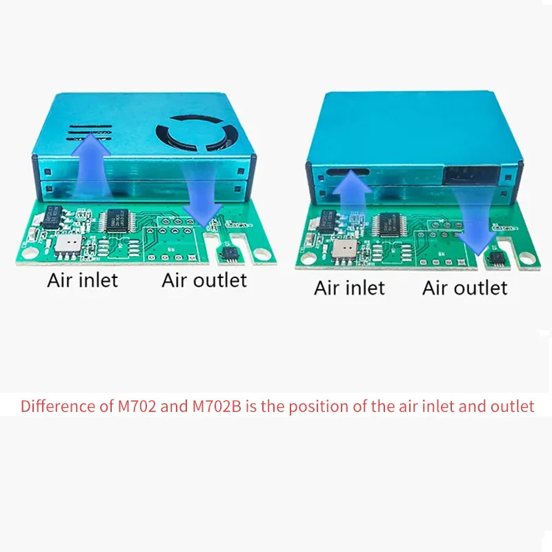 1PCS YYS 7IN1Air Quality Sensor PM10 PM2.5 CO2 CH2O TVOC Temp&Hum Gas Sensor Module M702B