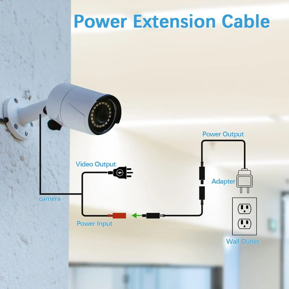 CCTV 20Meters 66FT 2.1x5.5mm Dc 12v Power Extension Cable for Audio Security Cameras Ip Camera Dvr Standalone Led Strip Light