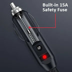 Anchtek 16AWG 12V Cigarette Lighter SAE Battery Charger Cable Quick Release Adapter With Switch For RV Solar Panels Motorcycle