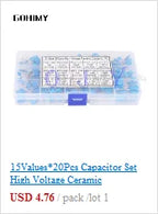 20pcs 2W Metal film resistor 1% 1R~1M 2.2R 4.7R 10R 22R 47R 100R 220R 470R 1K 10K 100K 2.2 4.7 10 22 47 100 220 470 ohm