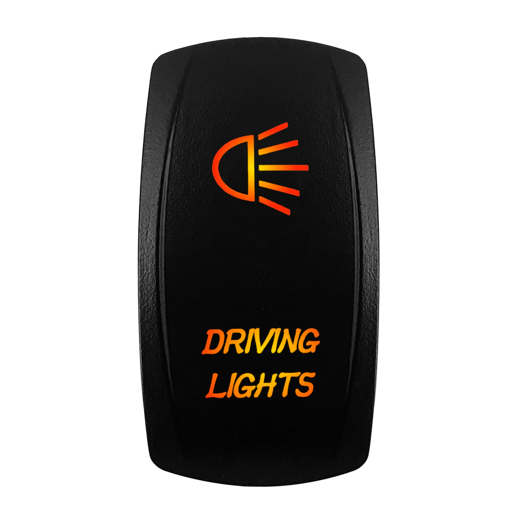 12V-24V Orange Led Rocker Switch Waterproof 20A Amber Light SPST DPDT Toggle Key for Car Boat ATV Camper Motorhome Auto Machine