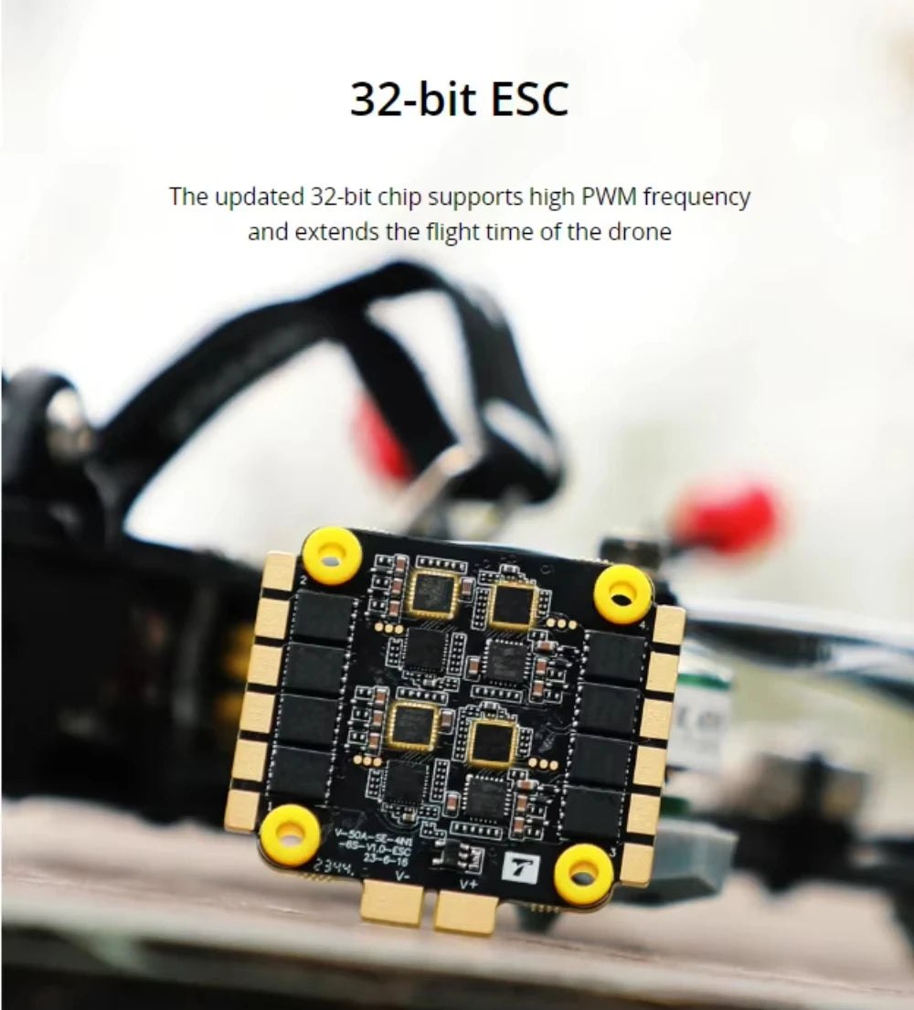 T-motor Velox F7 SE+V50A SE HD Stack (AM32) FC Flight Controller ESC for FPV Racing Drones