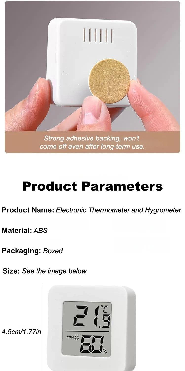 1/2/3/5PCS Mini LCD Digital Thermometer Hygrometer Indoor Room Temperature Humidity Meter Sensor Gauge Weather Station Set