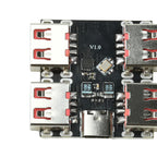 XL334P4 USB2.0 4-port Controller Expansion Module USB 2.0 to 4 Channel Way Splitter USB-HUB Type-C Extender Board 40MB/S