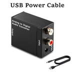 ADC Analog To Digital Audio Converter RCA to Optical Toslink Audio Adapter Analog Digital Fiber Toslink Coaxial Audio Converter