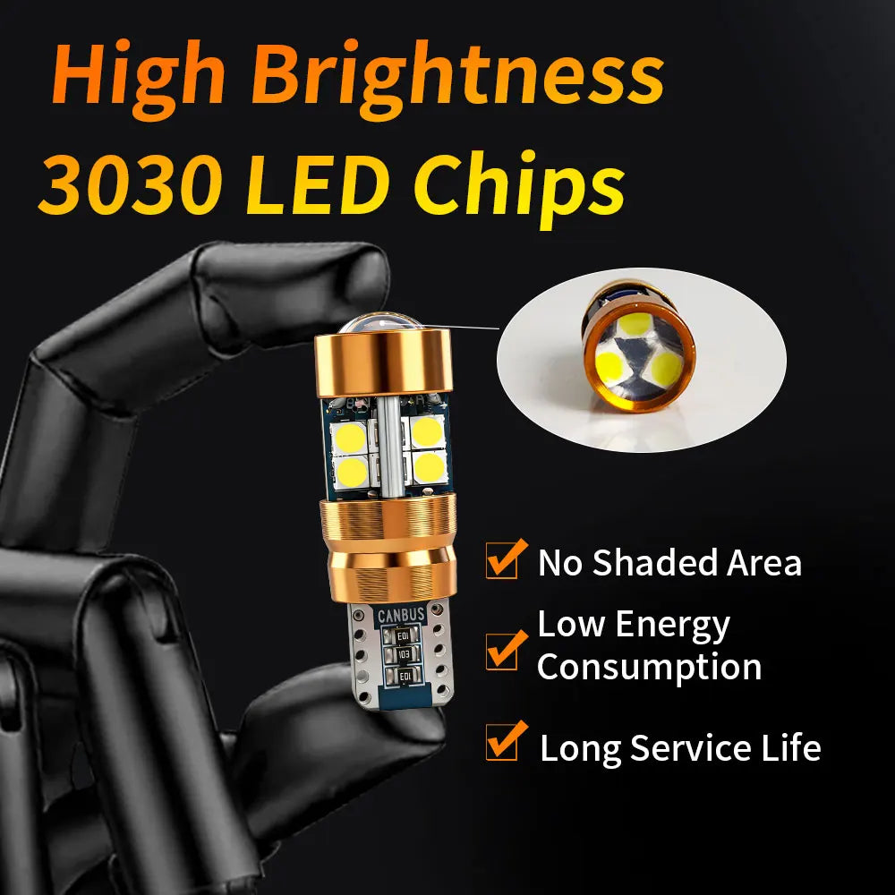 2/6/10PCS LED Signal Light Bulb Package 3030 12V 24V DC Orange Amber 158 175 Position 2821 Parking 2827 2525 T10 Car Truck Bulbs