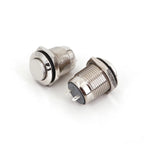5Pcs Metal 16mm 2Pin ON-OFF Latching High Round Push Push Button Switch Normally Open
