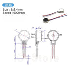 5PCS Micro DC Vibration Motor 0820 0827 0834 1027 1020 1030 1034 Mobile Phone Vibration Flat Motor DC3-5V