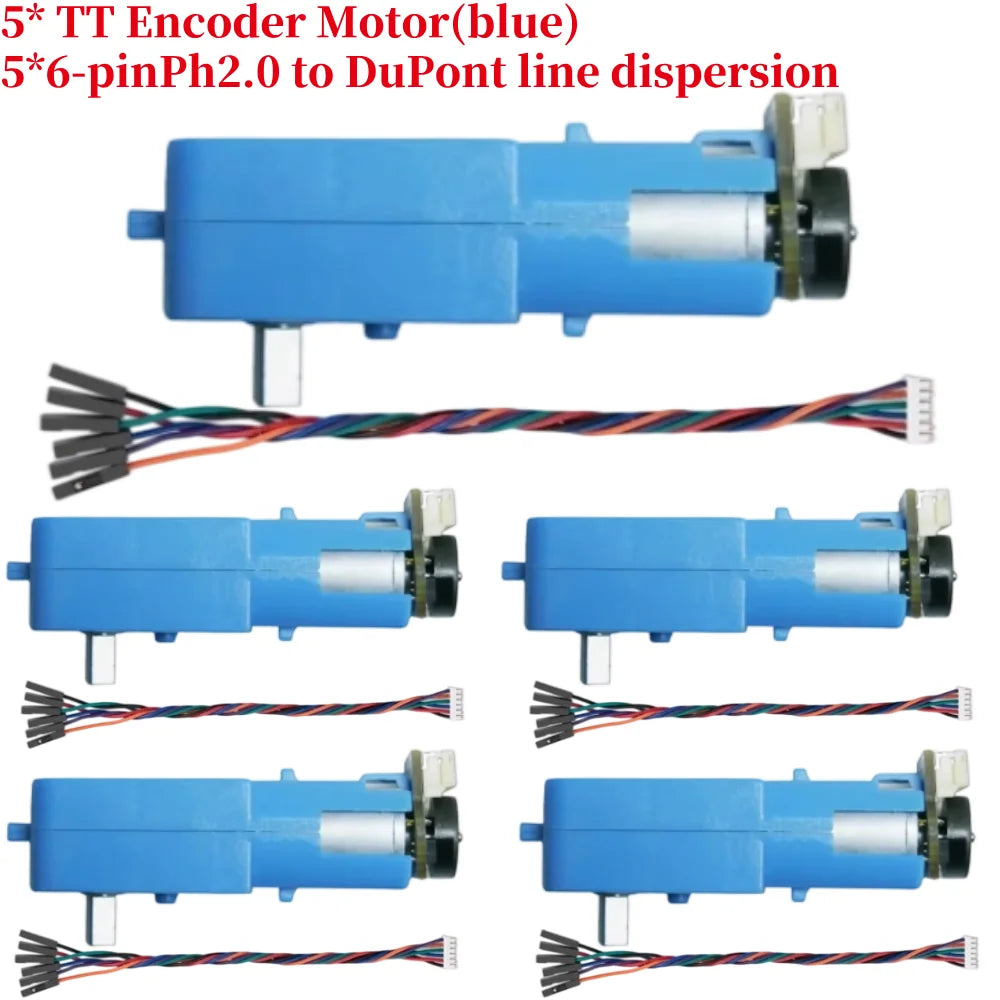 All-Metal TT Encoder Motor, 12PPR Hall Encoder, High Torque 1:90 Gearbox, Metal Shaft DC Geared Motor, DC 3-12V Gearbox Motor