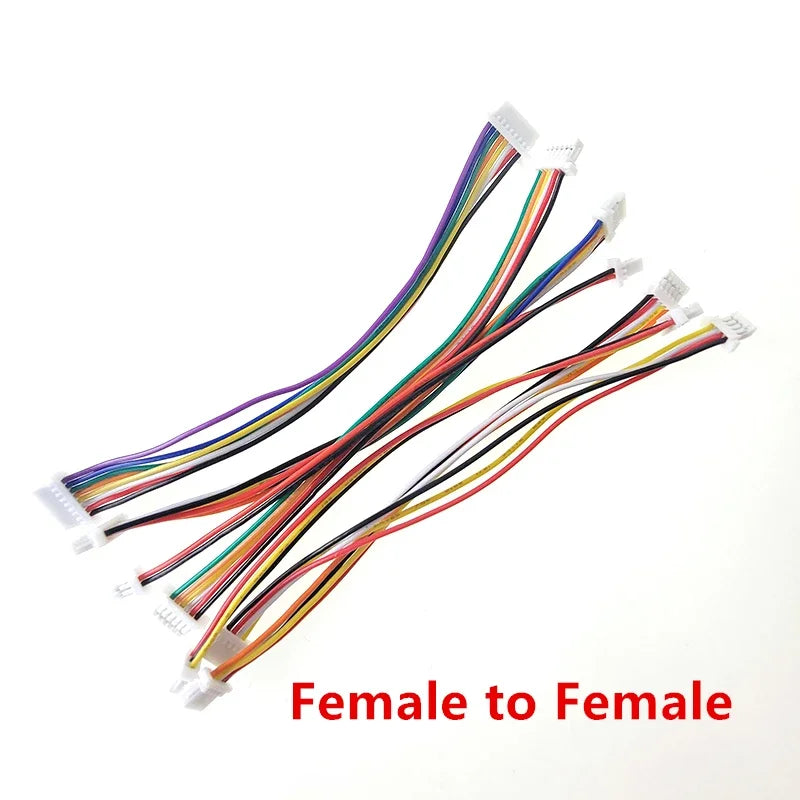 Mini JST SH 1.0mm Pitch 2 3 4 5 6 7 8 Pin Female Socket Terminal Plug Wire Connector SH 1mm 10CM 28AWG Electronic Wires Cable