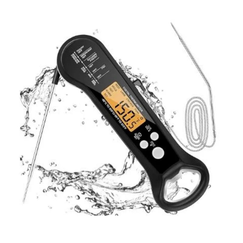 2 In 1 Long Cable Food Meat Thermometer Cooking Precise Fast Digital Food Thermometer Kitchen Oven Kit Waterproof