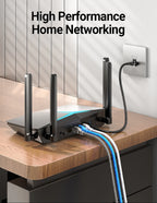 AMPCOM RJ45 Ethernet Cable, Cat6 Lan Cable (24AWG) UTP CAT 6 RJ 45 Network Cable Patch Cord for Desktop Computers Modem Router