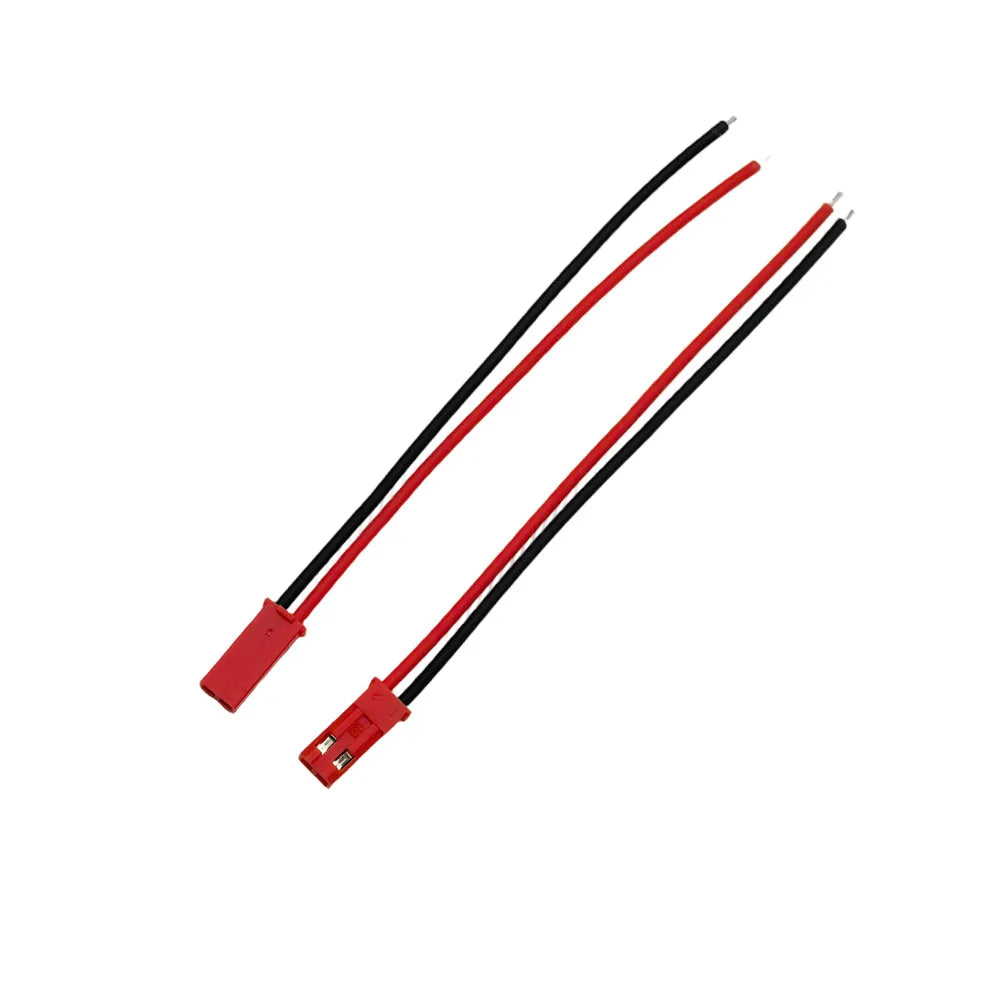 10Pairs JST SYP 2.54mm Pitch 2 Pin Male and Female Wires Connectors Red JST 2P Plug Jack Leads For RC Toys Battery LED Light DIY