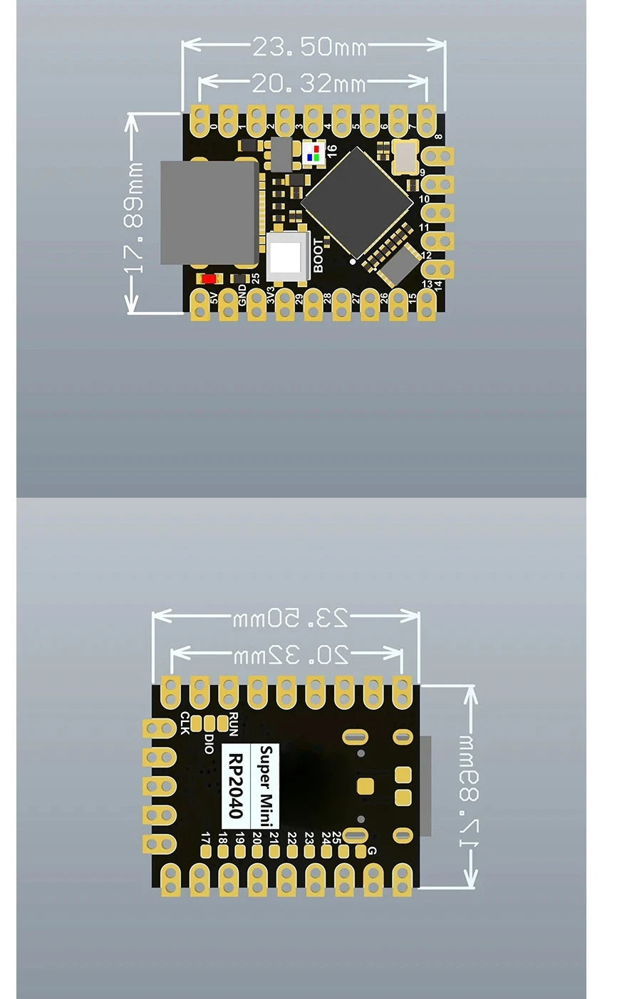 RP2040 for Raspberry Pi Microcontroller PICO Development Board RP2040-Zero Module Dual-core