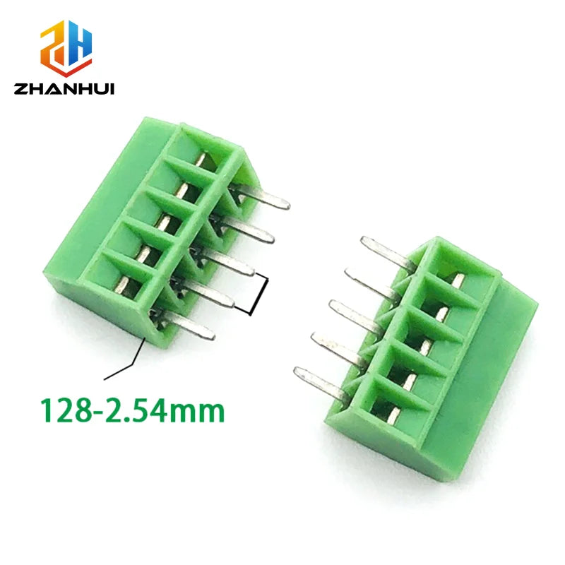 5/10pcs KF128 2.54mm Pitch Mini PCB Screw Terminal Block 2P-16P for Arduino Raspberry Pi