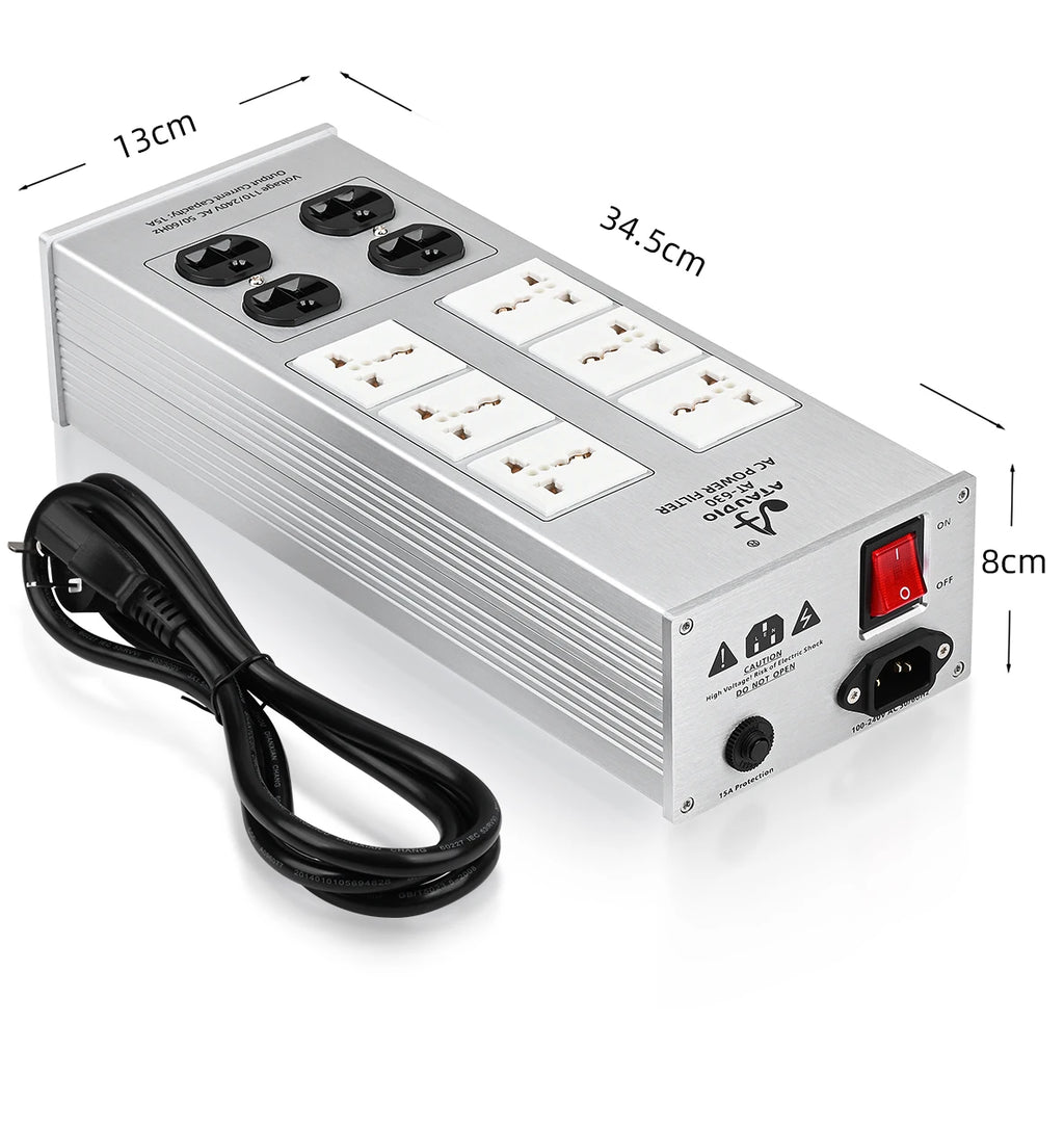 HiFi Power Filter HiFi Lightning Protection Anti-interference PA Audio Power Purifier 220V Dedicated Power Strip