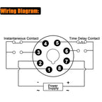 AH3-3 Power on Delay Timer Time Switch Delay Timer Relay With 8pin Socket 12 24V 110V 220V 380V Adjustable time 1~60S 3~60M