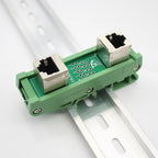 RJ45 Female 8P8C Breakout Board With Din Rail Mounting Bracket Foot