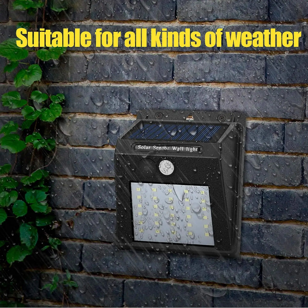 Solar Lights Outdoor, Solar Motion Sensor Outdoor Lights with 3 Lighting Modes, IP65 Waterproof Solar Fence Lights