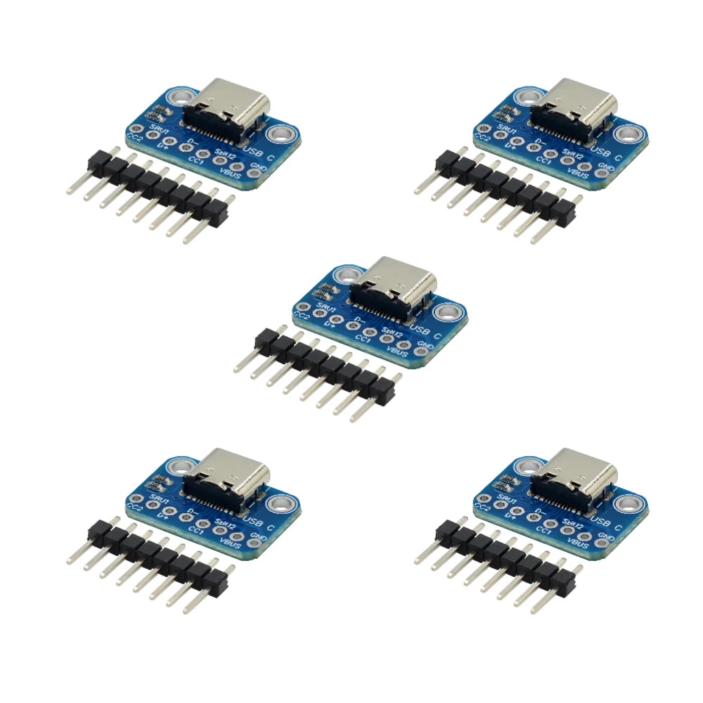 USB TYPE-C conversion board 2.54MM CC1 CC2 5.1K pull-down resistor connection