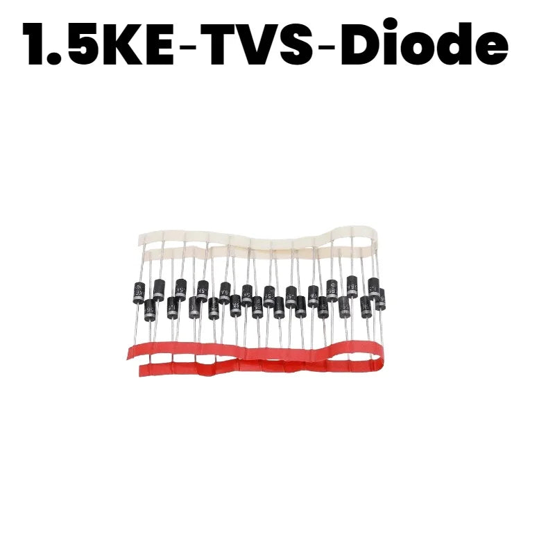 1.5KE Series TVS Diode 1.5KE15A‑36CA Unidirectional Bidirectional Transient Voltage Suppressor DO‑201AD Surge Protection Diode