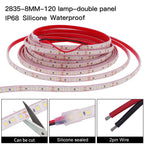 12V 24V 5m 10m 20m LED Strip Light IP68 Waterproof 2835 9 Colors Flexible Tape with 2pin Wire 120LED/m Bright Ribbon 0.5m 1m 2m