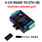 Industrial Isolated 4CH RS485 TO POE ETH (B) RJ45 Converter UART For Modbus